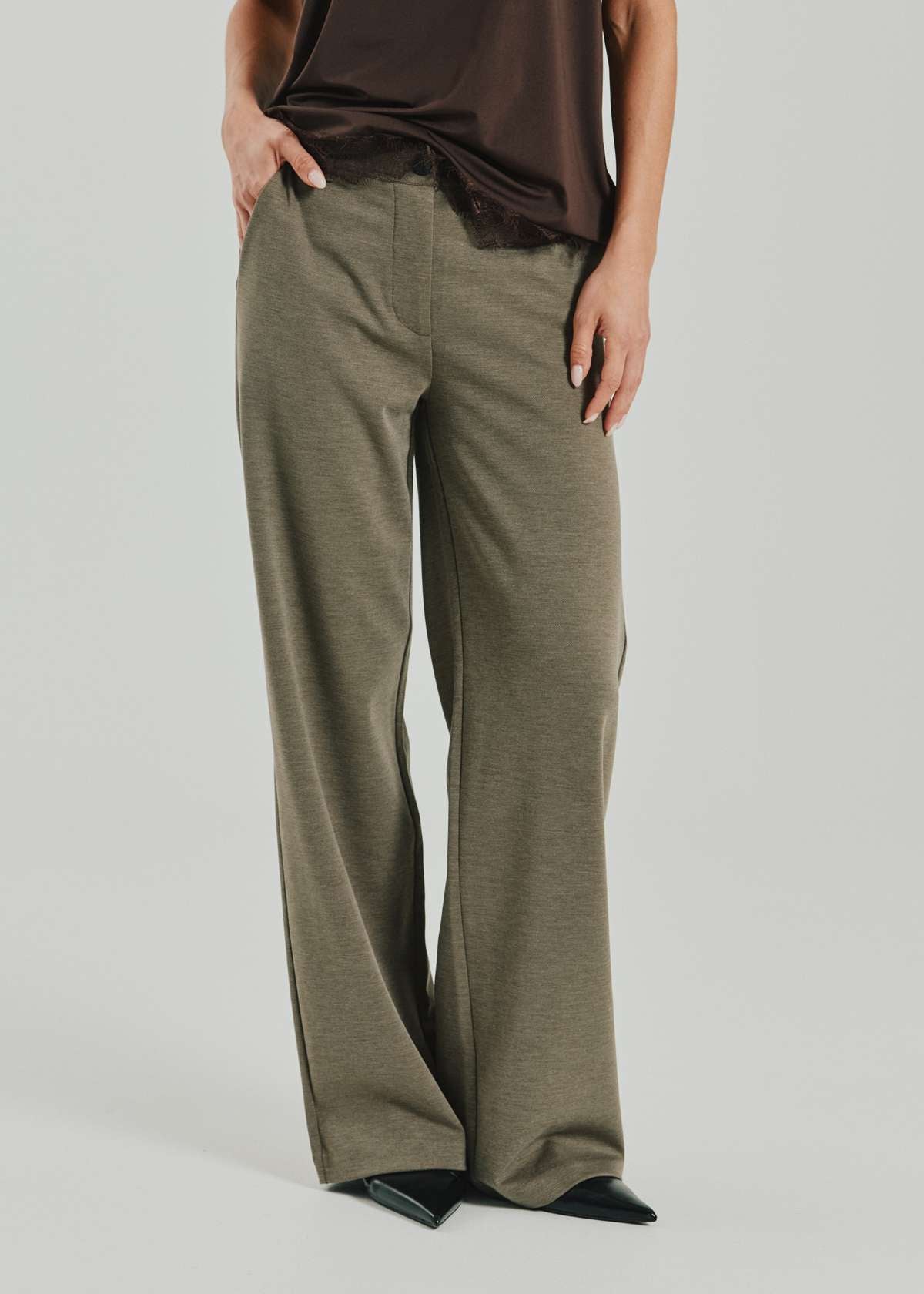 Freequent broek Nanni morel melange