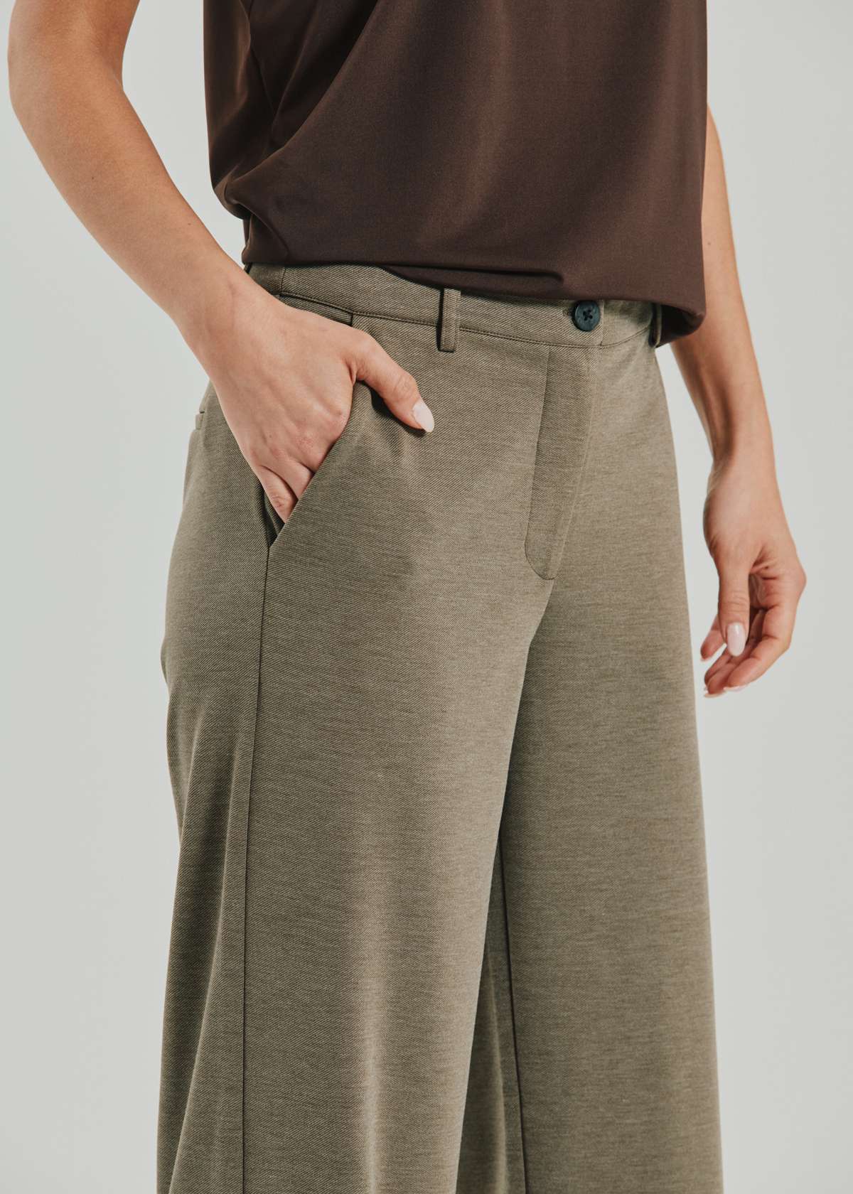 Freequent broek Nanni morel melange