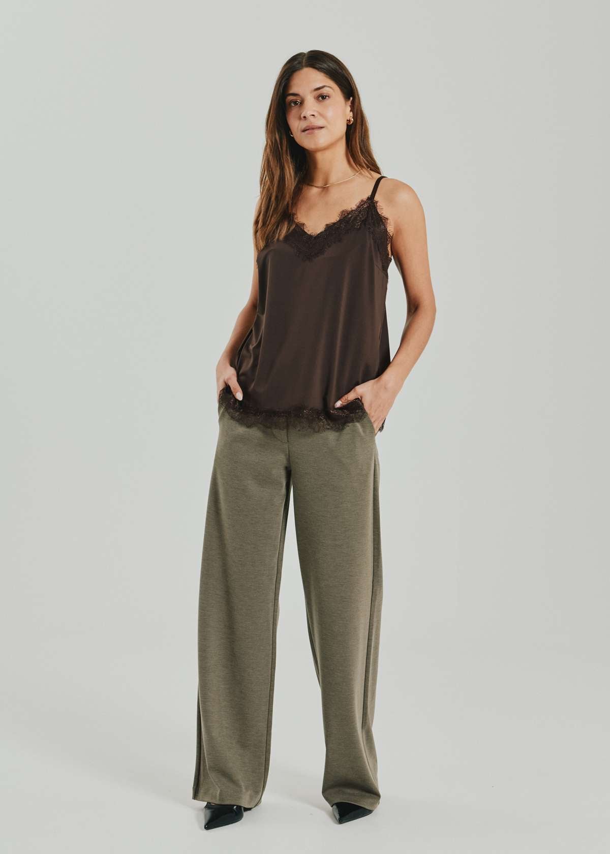 Freequent broek Nanni morel melange
