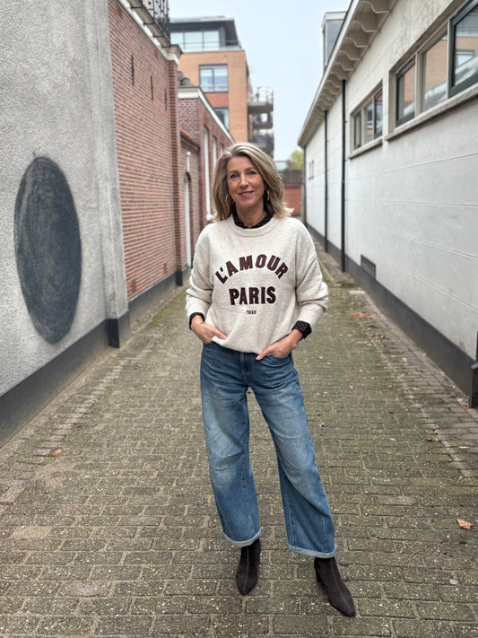 Laetitia trui L'AMOUR beige/bruin