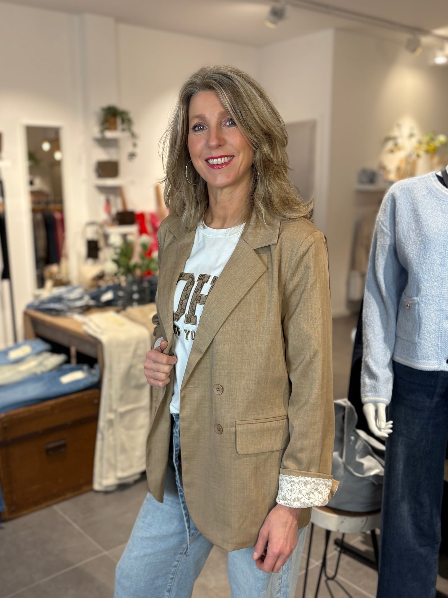 Jubylee blazer double breasted camel