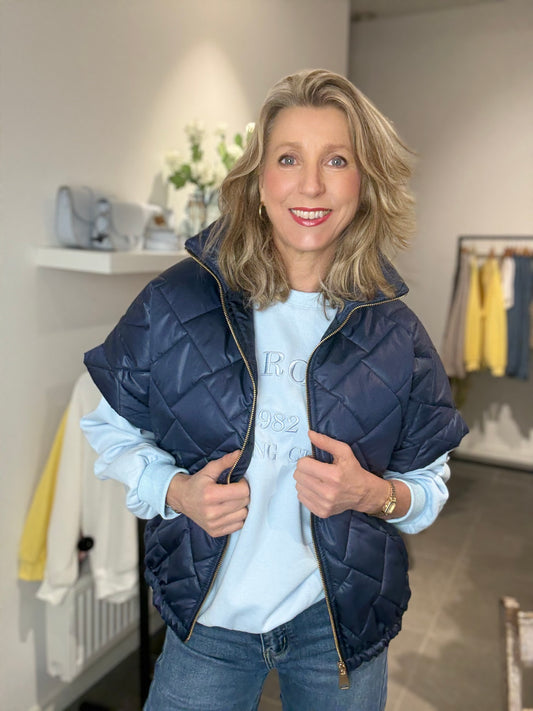 Bella bodywarmer indigoblauw