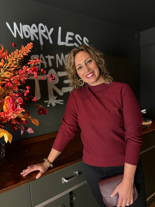 Ivy Beau trui Amira dark red