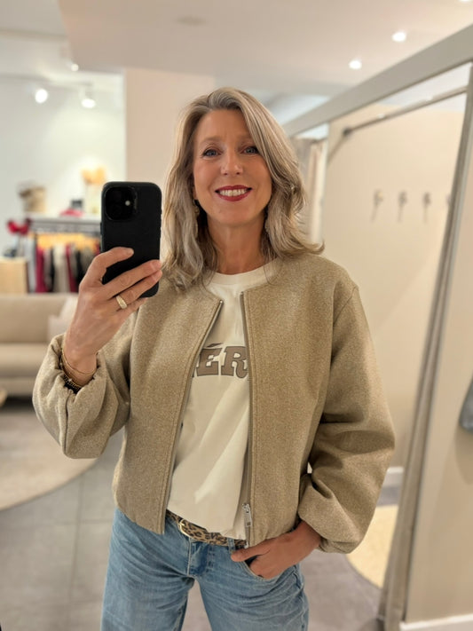 Freequent T-shirt Carol moonbeam/desert taupe