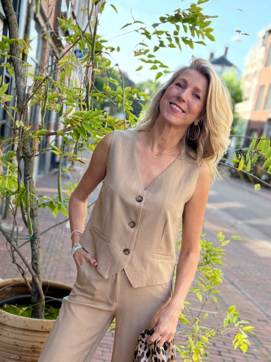 C&S gilet Georgia light camel