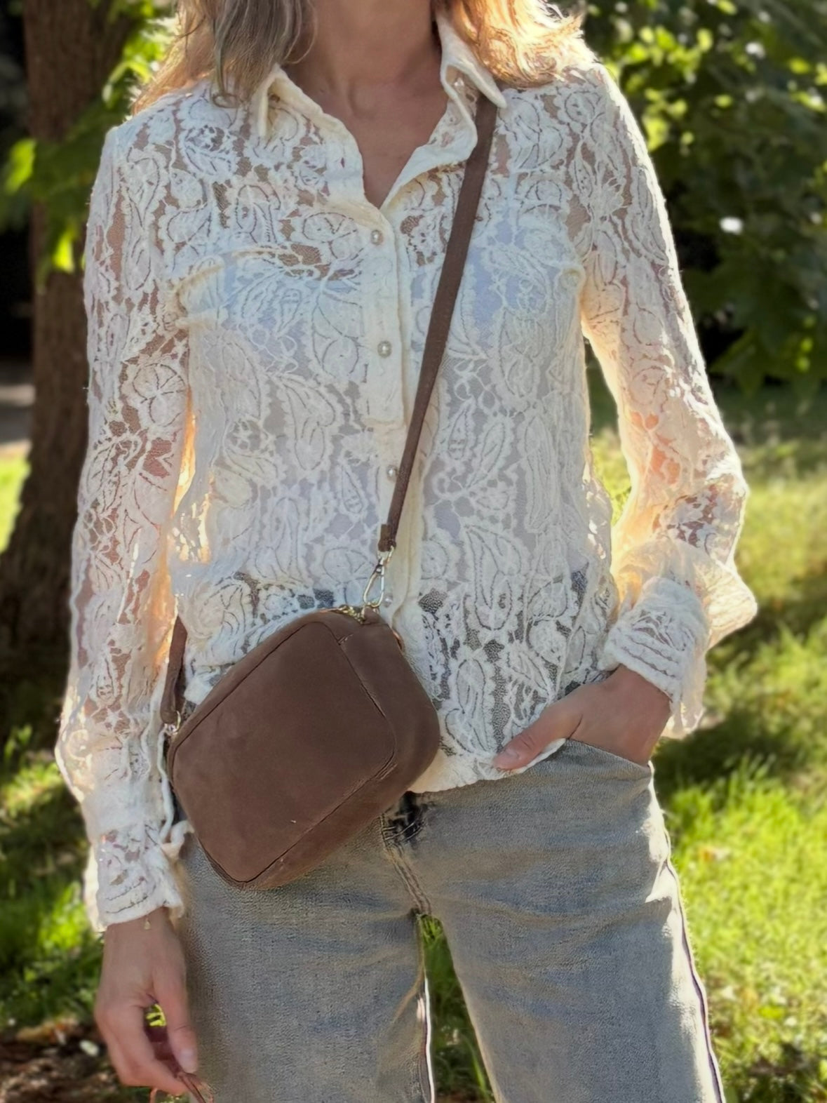 Golden Live blouse kant creme