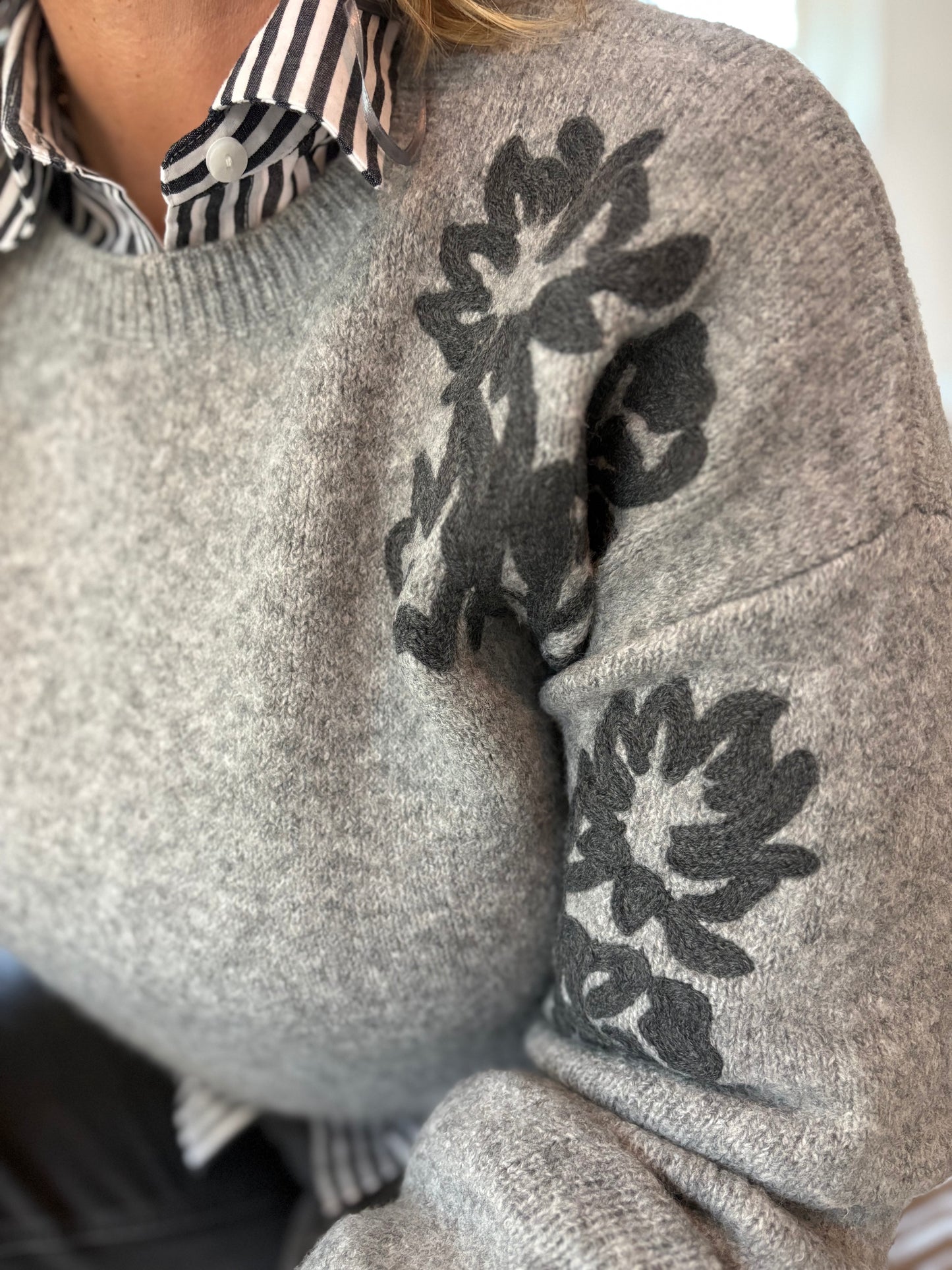 C&S trui Klaartje gray melange