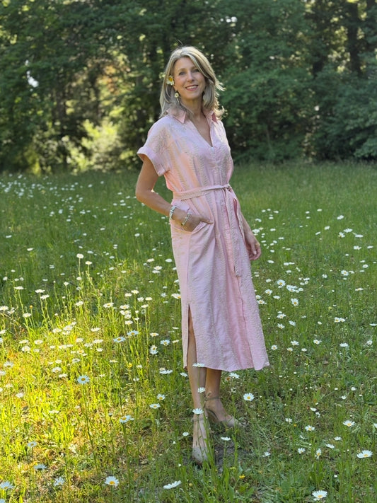 Unigirl jurk Alice roze/zand