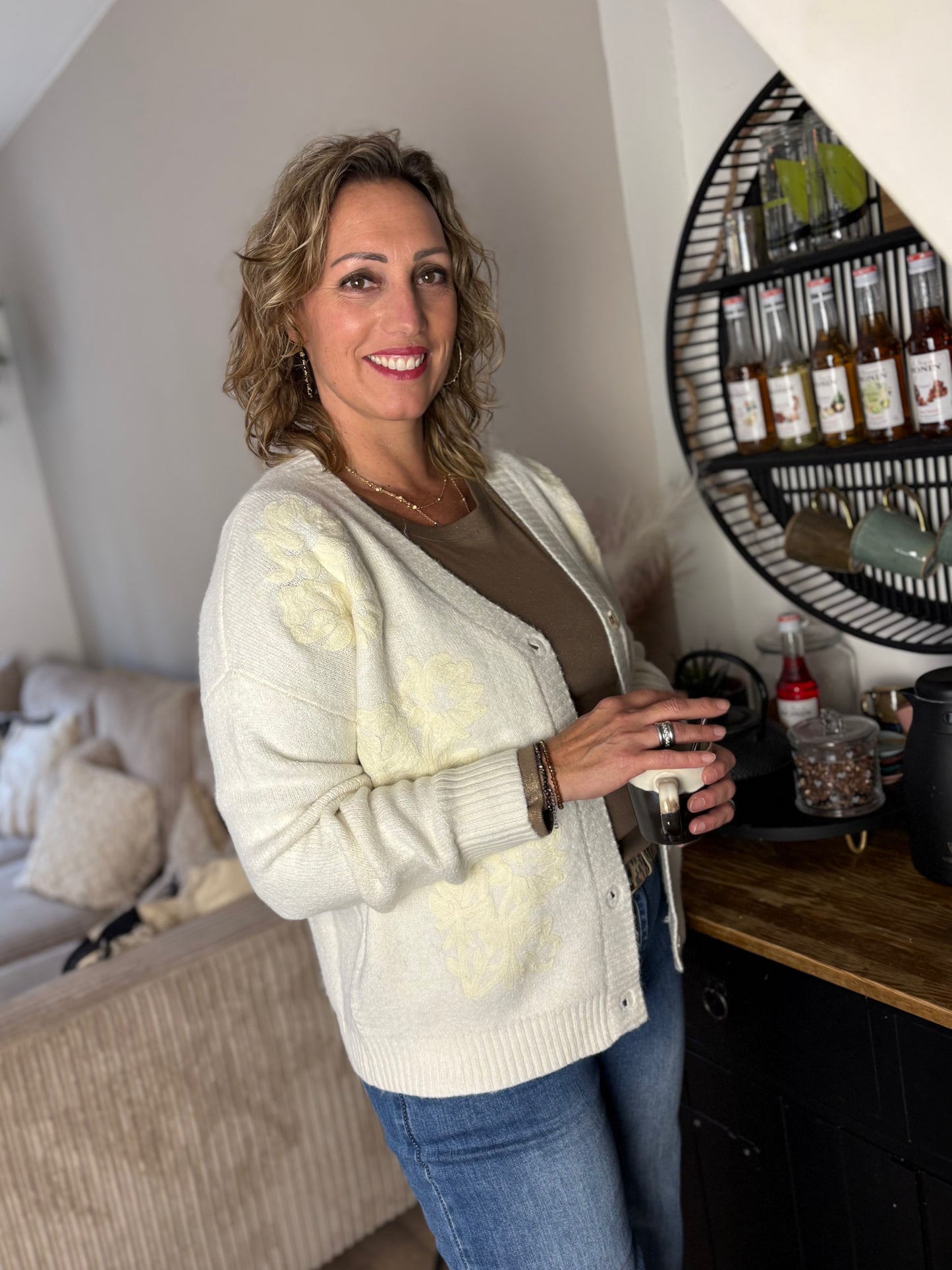 C&S vest Cato wool white