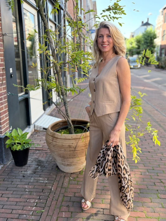 C&S gilet Georgia light camel