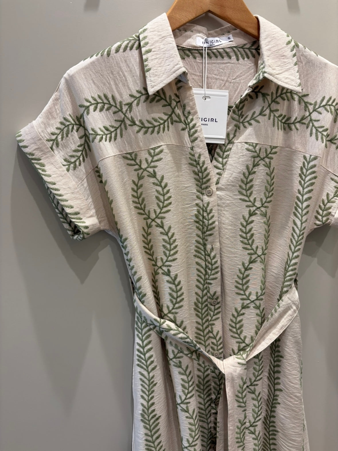 Unigirl jurk Alice zand/groen