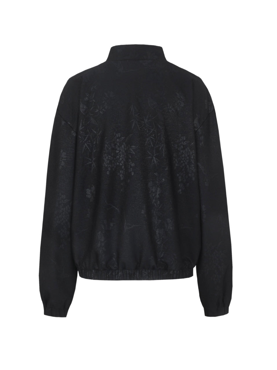 CS The Label jack Jassy zwart met opstaande kraag en all-over dessin, achterkant