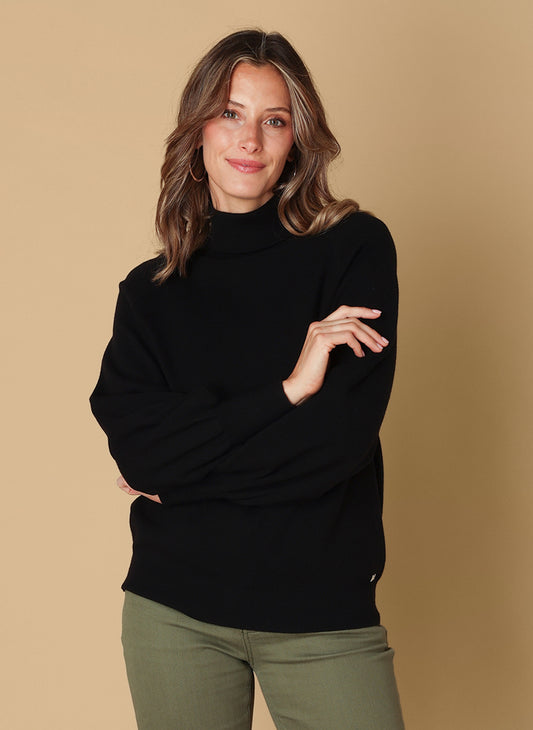 Ivy Beau trui met col Sterre zwart black