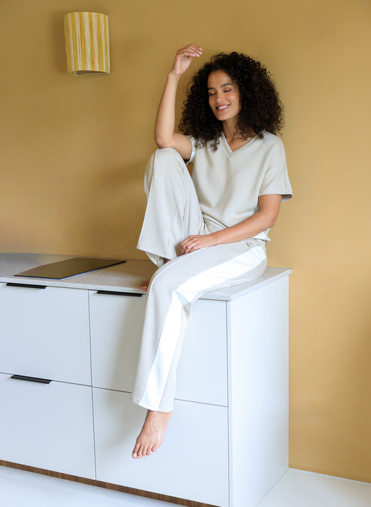 Ivy Beau comfort dames broek zand