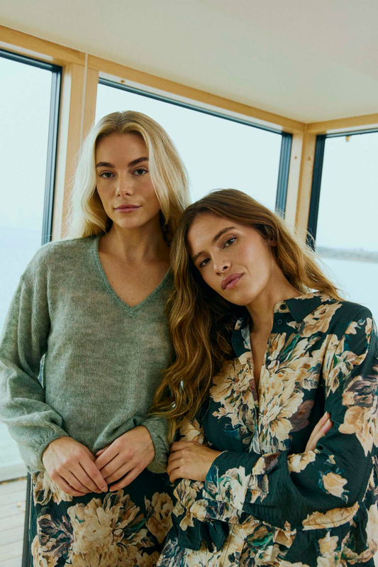 Freequent trui Dido iceberg green melange