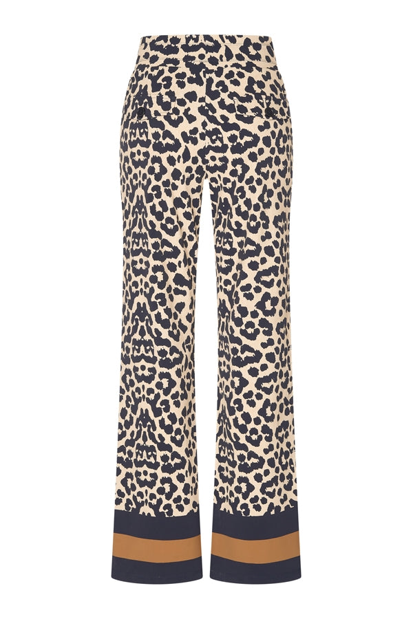 Mi Piace travelpants 202089 leopard/streep sand/mocca