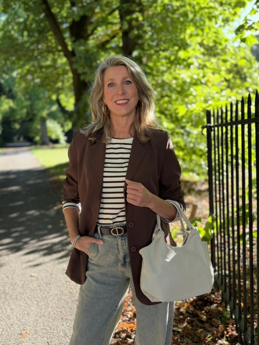 Oversized blazer bruin