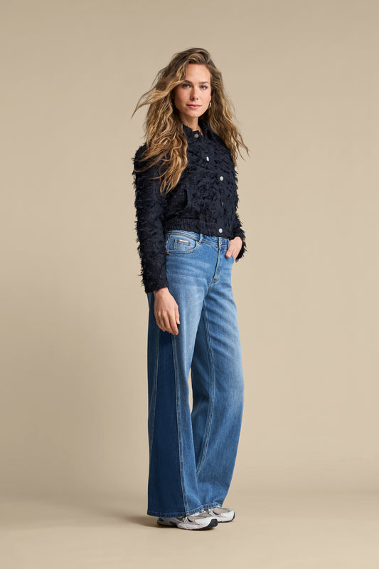 Red Button jack Fringes navy