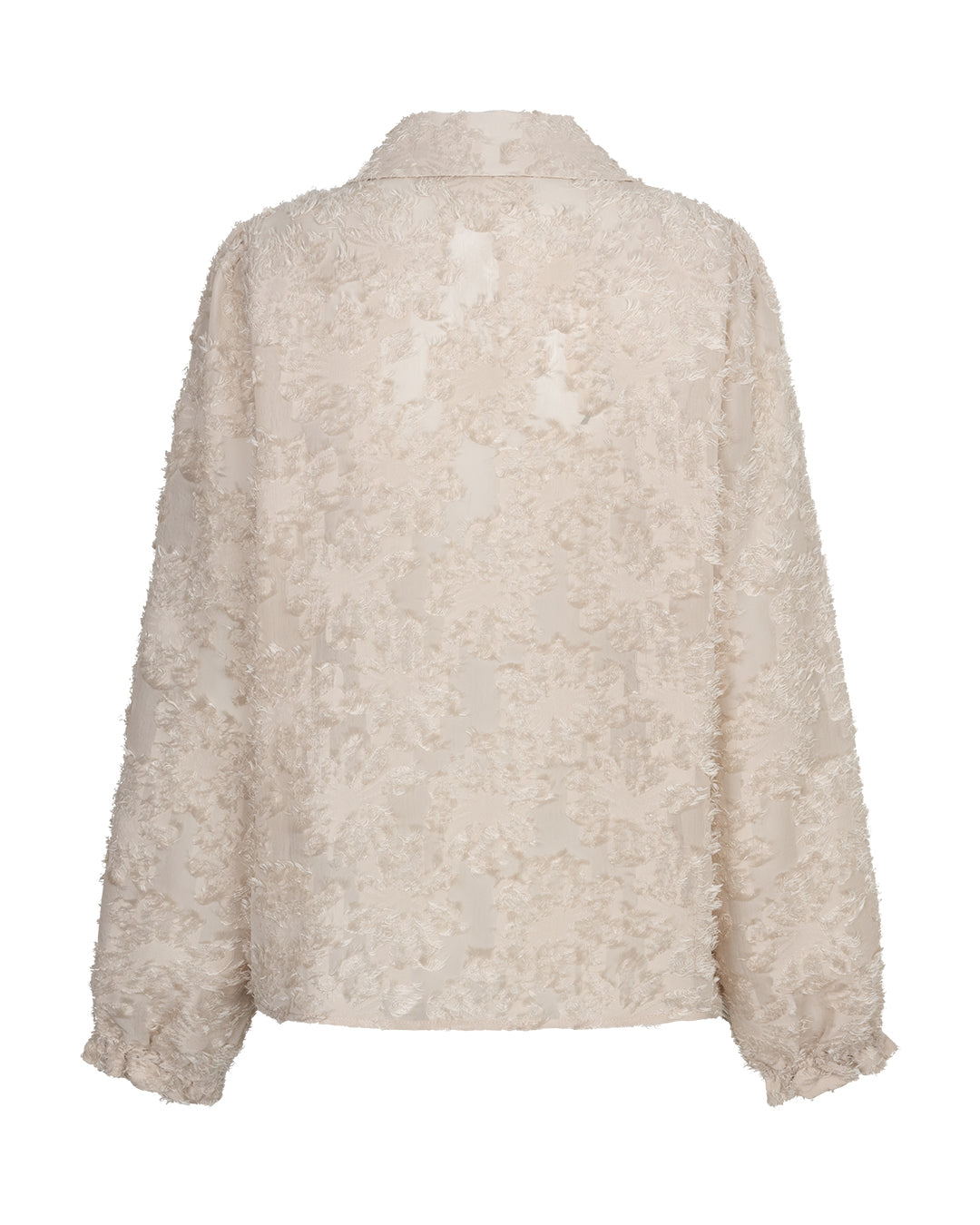 Red Button blouse Fringes stone