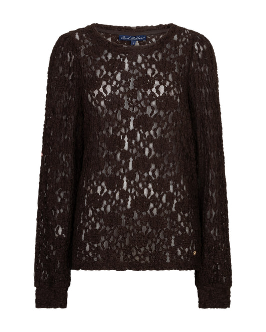 Red Button Top Lace espresso