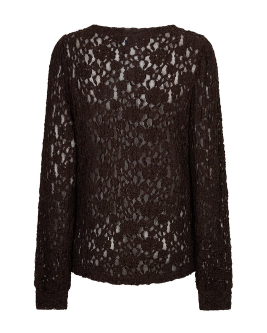 Red Button Top Lace espresso