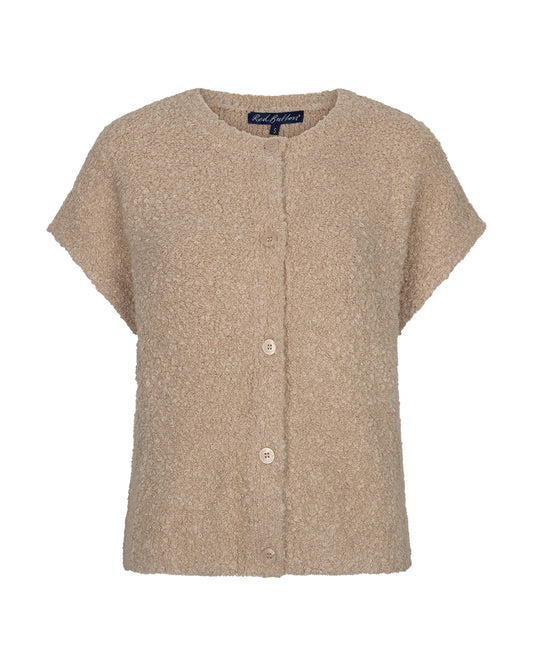 Red Button gilet Sleeveless Knit Boucle latte