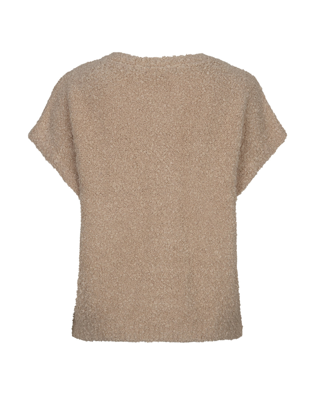 Red Button gilet Sleeveless Knit Boucle latte