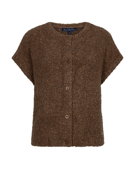 Red Button gilet Sleeveless Knit Boucle mud