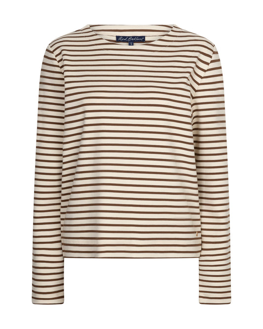 Red Button trui Terry Stripe creme/praline