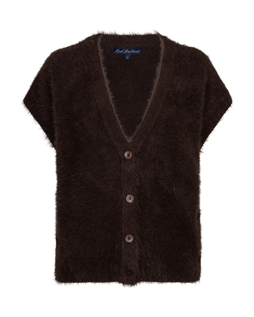 Red Button gilet Sleeveless Fuzzy espresso