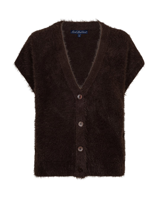 Red Button gilet Sleeveless Fuzzy espresso