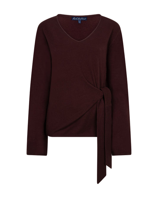 Red Button trui Sweet Knot burgundy