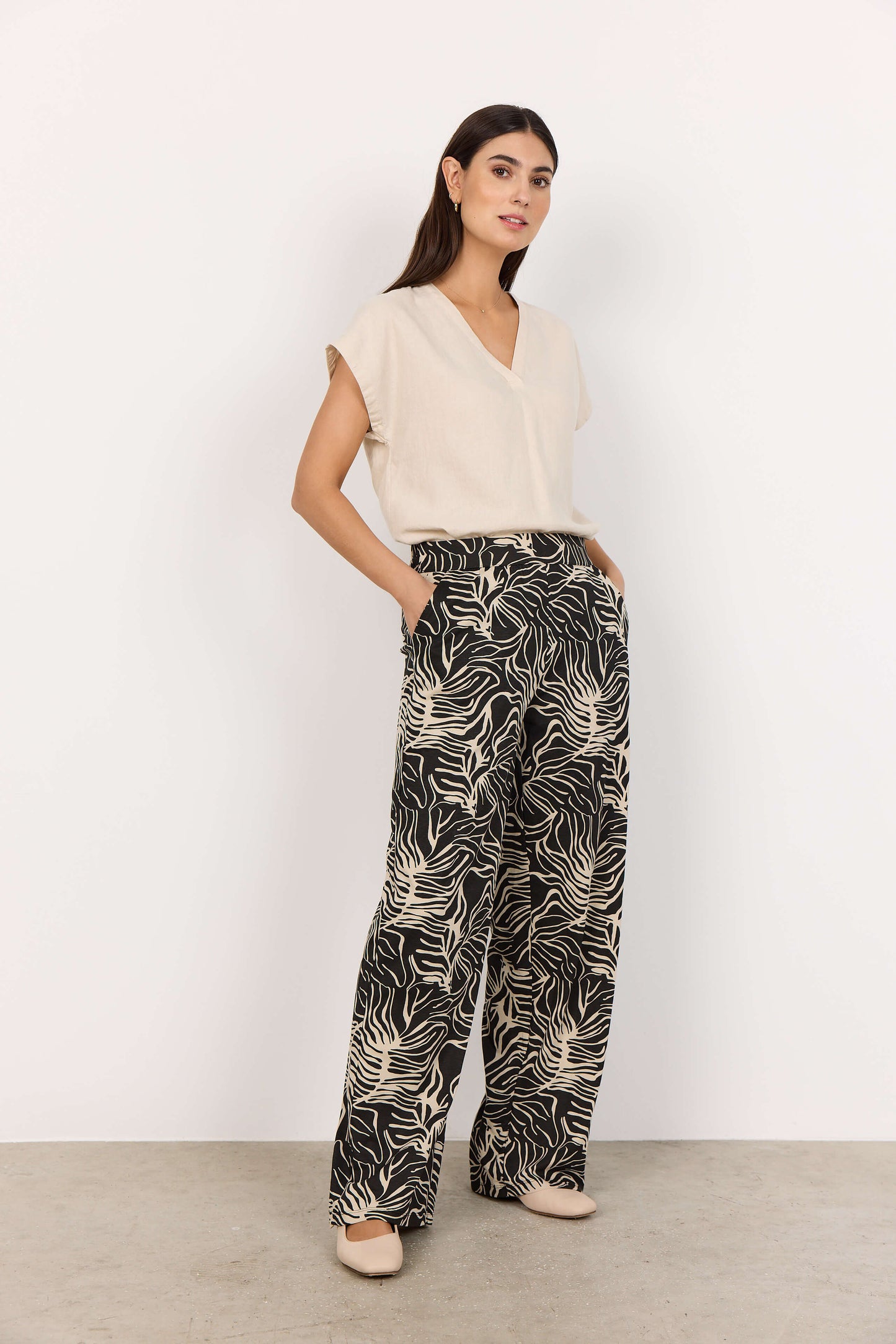 Soyaconcept broek Ritza 4 zwart/zand