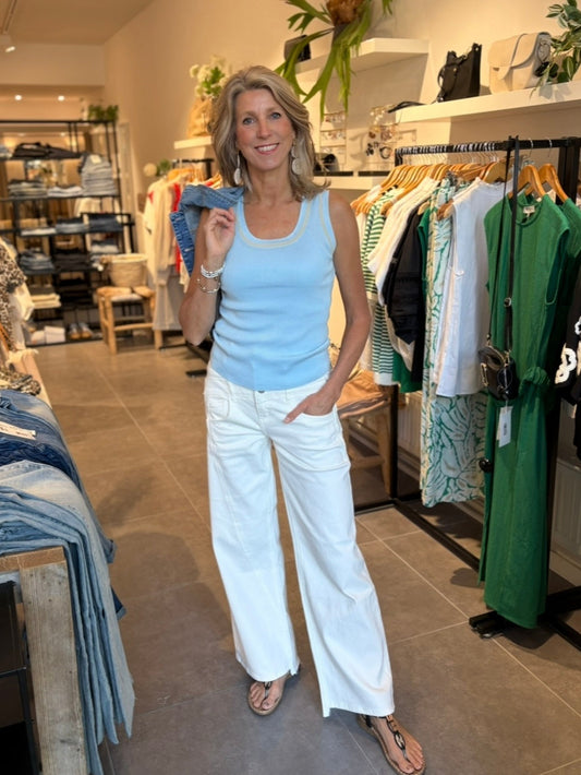 Toxic jeans wide leg offwhite