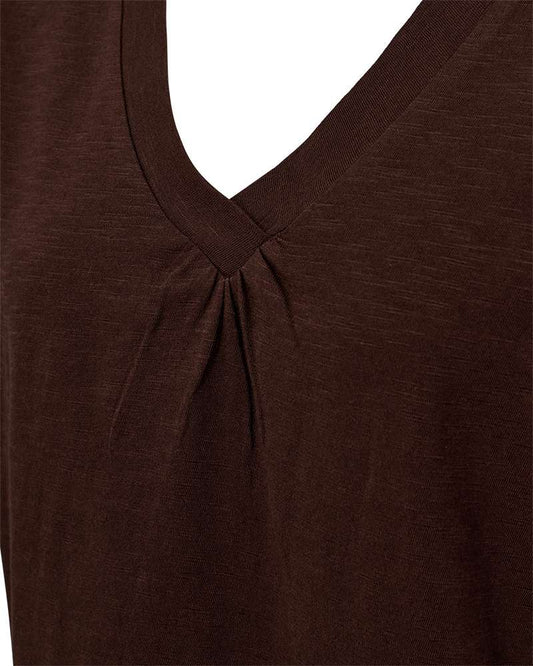 Freequent T-shirt Sabina coffee bean