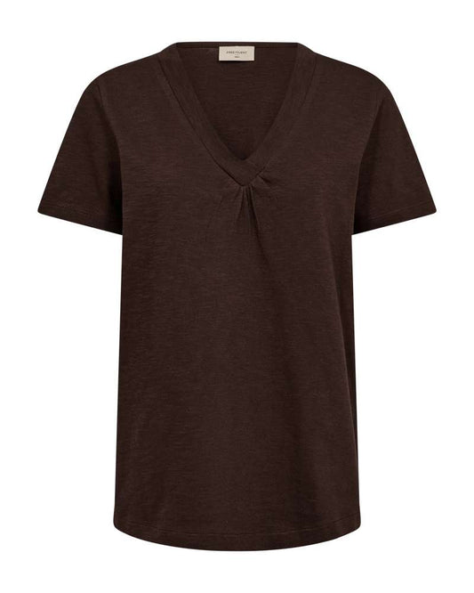 Freequent T-shirt Sabina coffee bean