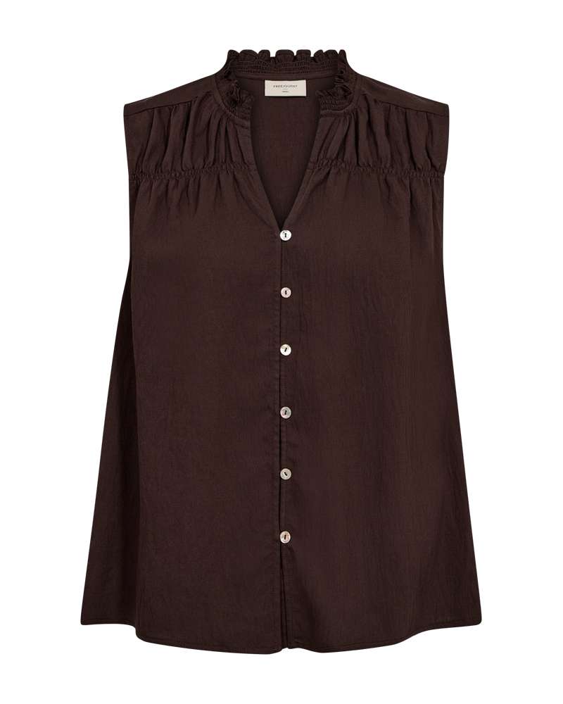 Freequent blouse Sally coffee bean
