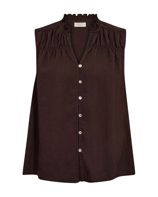 Freequent blouse Sally coffee bean