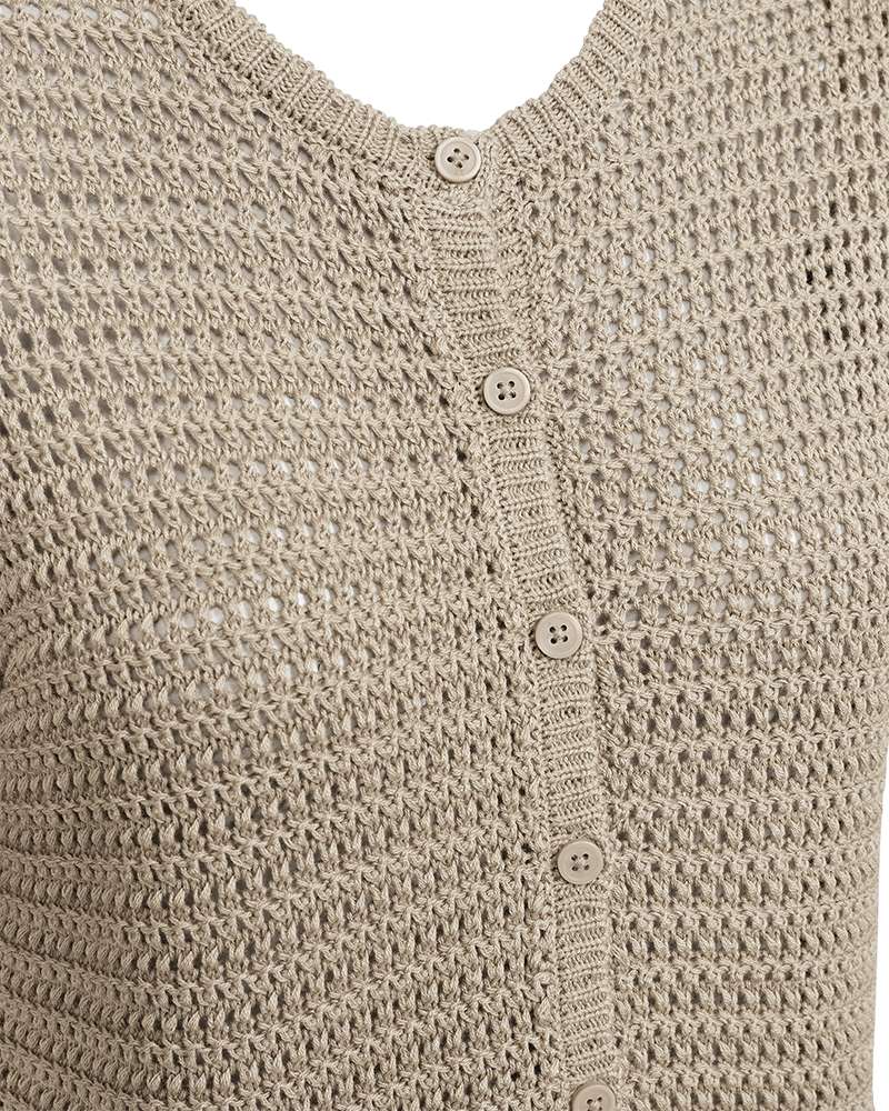 Freequent vest Toto silver mink