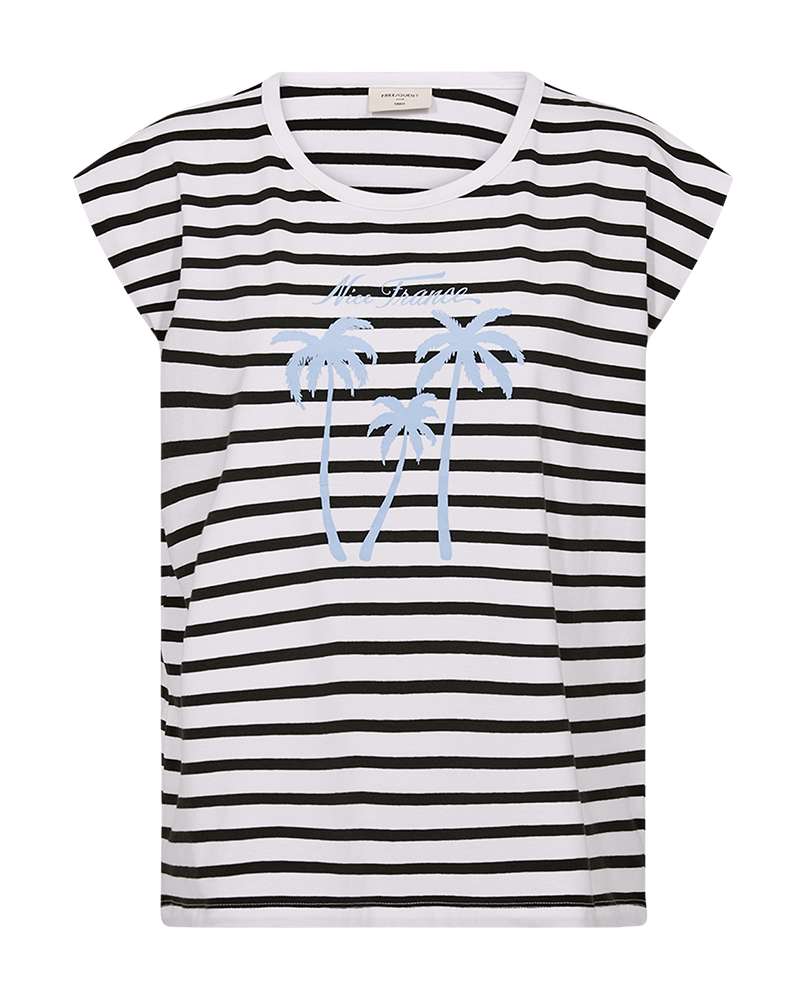 Freequent T-shirt Fenjal brilliant white/coffee bean