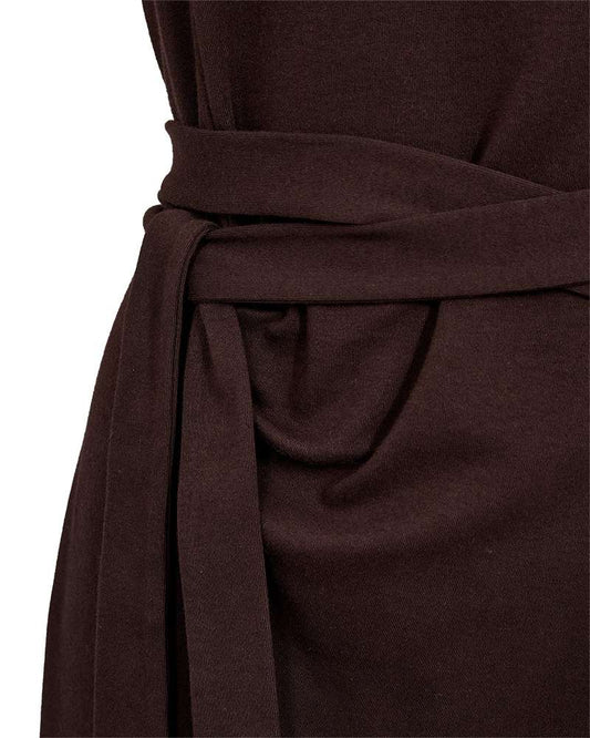 Freequent jurk Wrap coffee bean