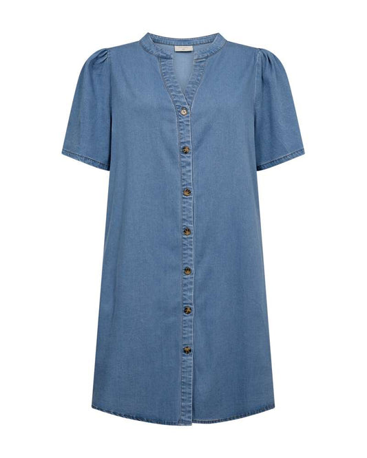 Freequent jurk Solda light blue denim
