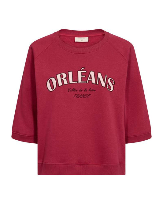 Freequent sweater Kamela red bud/pale mauve