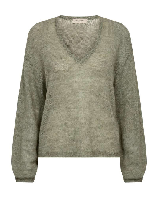 Freequent trui Dido iceberg green melange