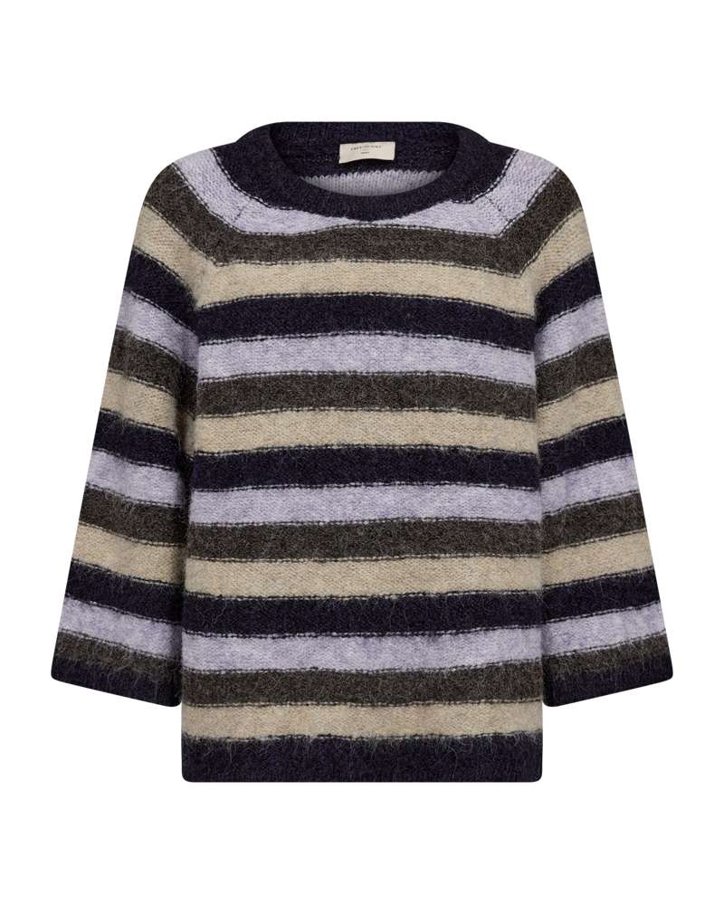 Freequent trui Lulu striped nightshade mel/iris mel