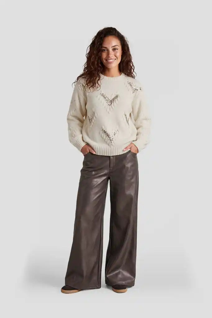 CS The Label trui Karola knit sand