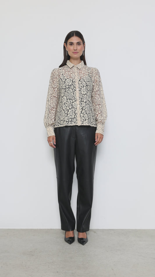 Soyaconcept blouse Nilla 2 creme/zwart