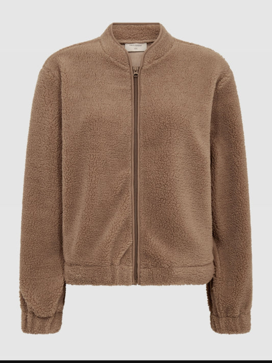 Freequent vest Teddy desert taupe