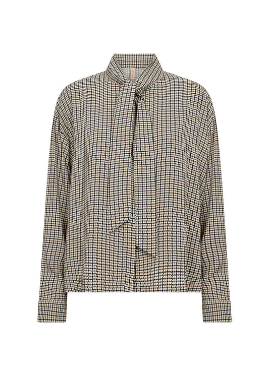 Soyaconcept blouse Halia2  bruin/beige/blauw