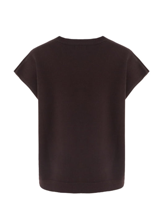 C&S gilet Vivian dark chocolate